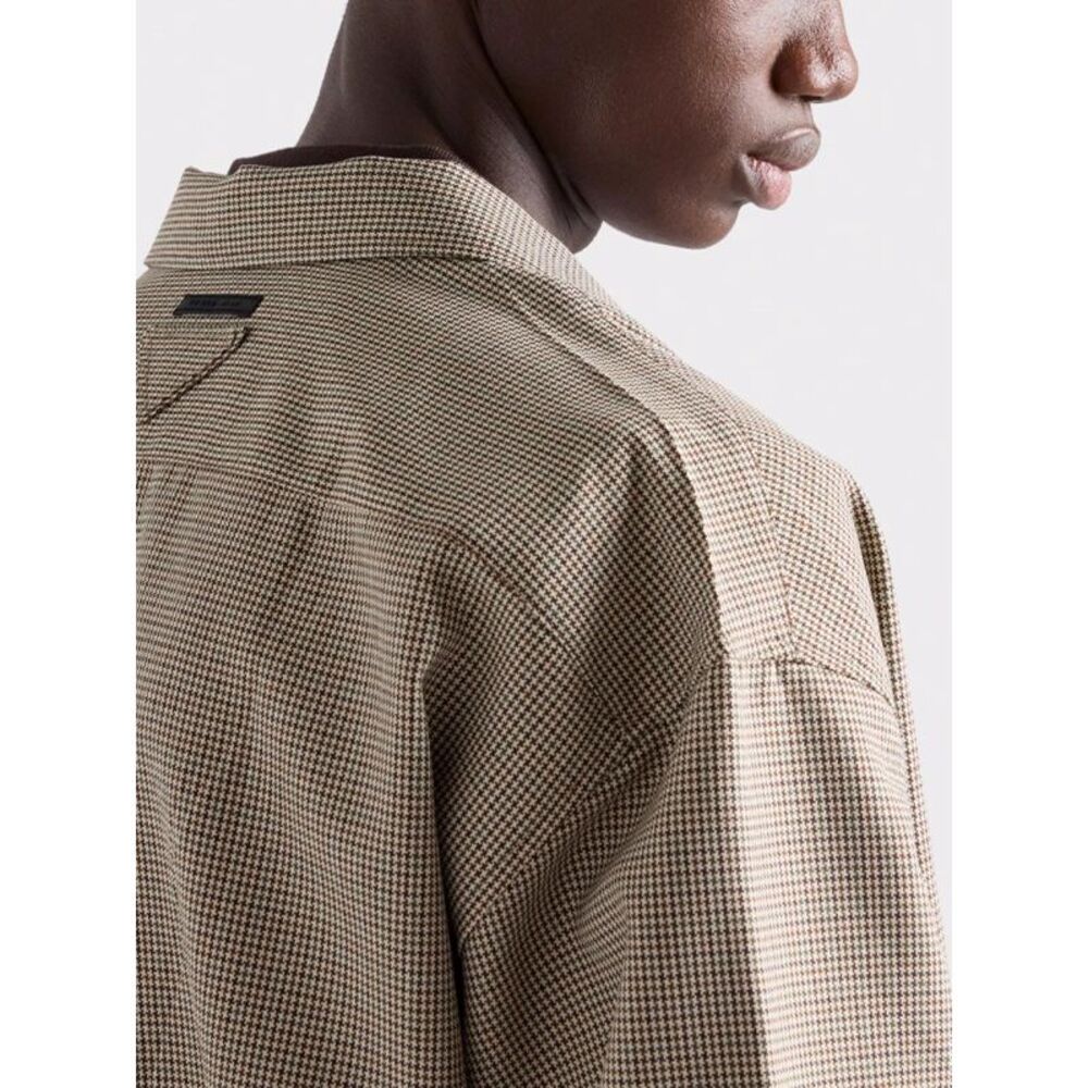 Prada Men Pied-De-Poule Shirt